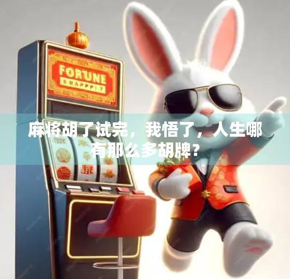 麻将胡了试完，我悟了，人生哪有那么多胡牌？