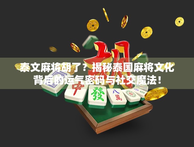 泰文麻将胡了？揭秘泰国麻将文化背后的运气密码与社交魔法！