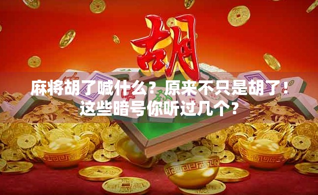 麻将胡了喊什么？原来不只是胡了！这些暗号你听过几个？