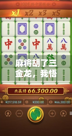 麻将胡了三金龙,我悟了人生最贵的三件事! 麻将胡了三金龙,我悟了人生最贵的三件事!