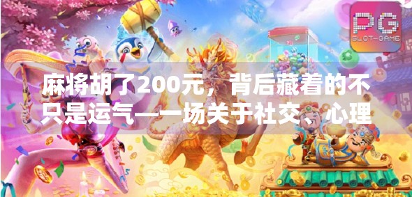 麻将胡了200元，背后藏着的不只是运气—一场关于社交、心理与人性的小型实验