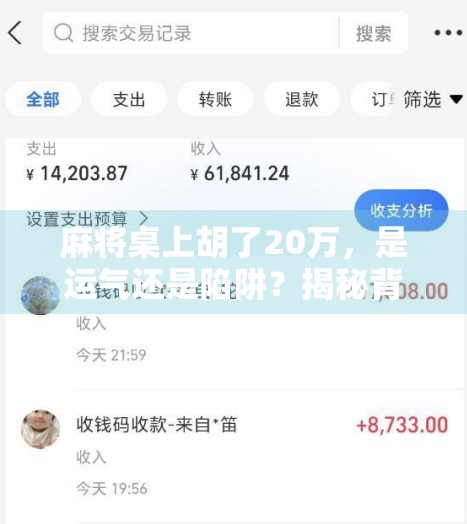 麻将桌上胡了20万，是运气还是陷阱？揭秘背后的真实故事