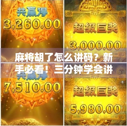 麻将胡了怎么讲码？新手必看！三分钟学会讲码技巧，让你不再尴尬输赢不分！