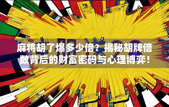麻将胡了爆多少倍？揭秘胡牌倍数背后的财富密码与心理博弈！